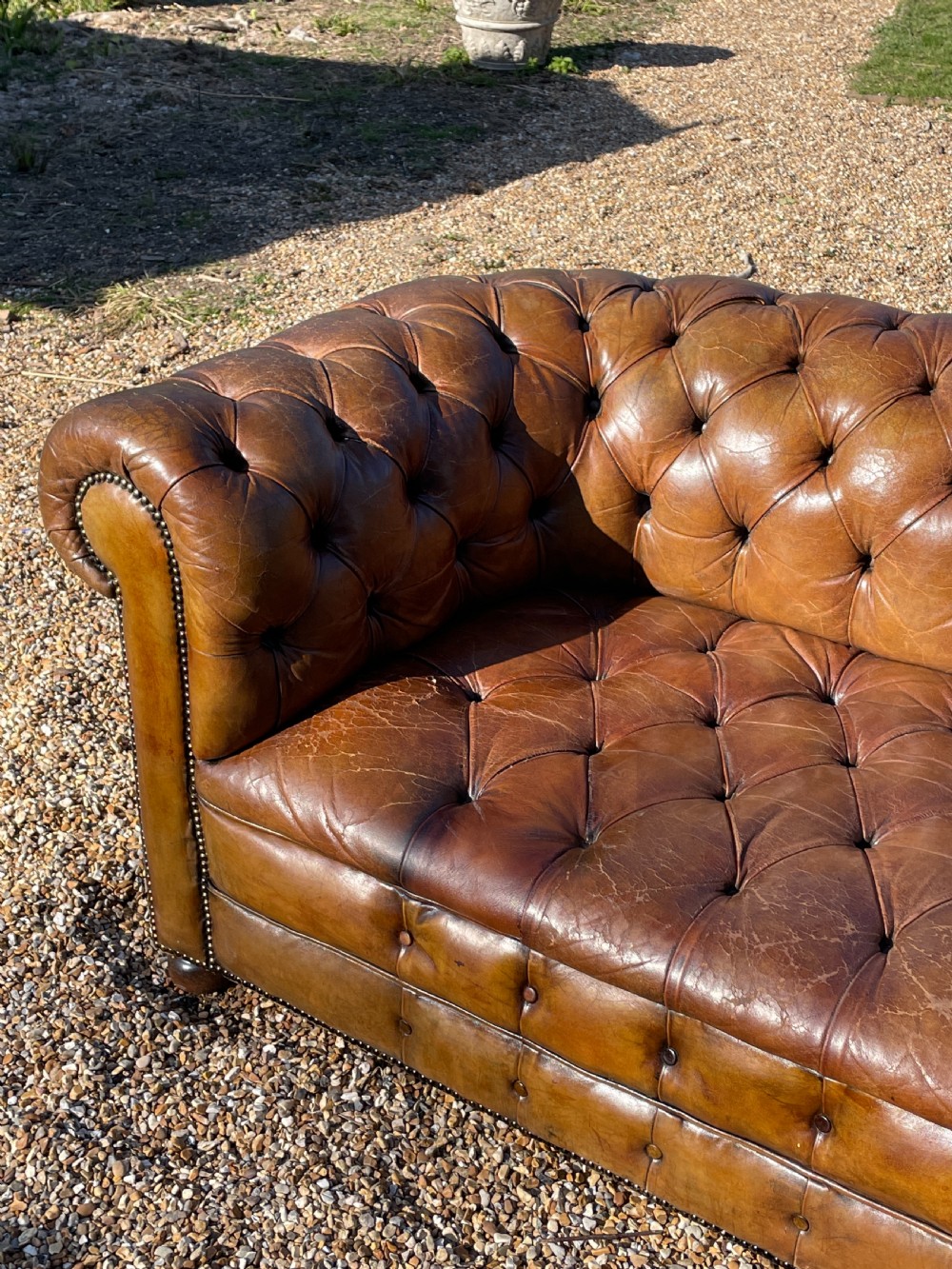 Early 20th Deep Buttoned Chesterfield Sofa View II