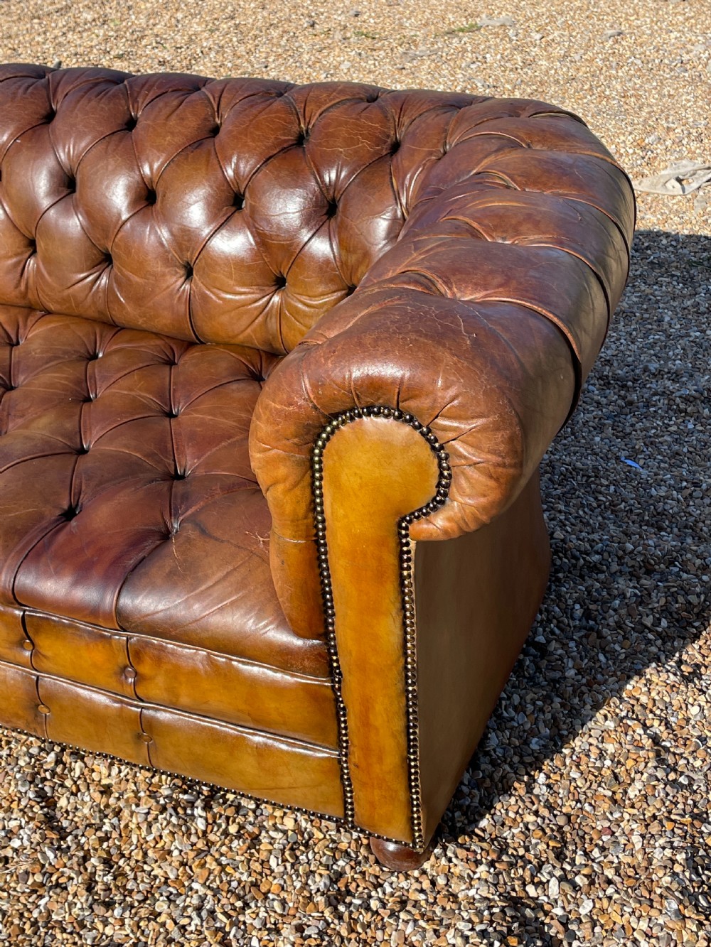 Early 20th Deep Buttoned Chesterfield Sofa View III