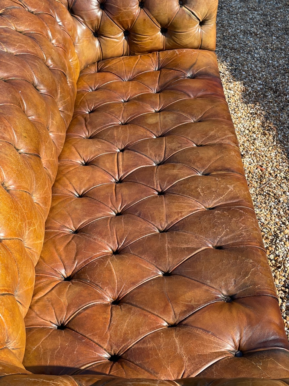 Early 20th Deep Buttoned Chesterfield Sofa View IX
