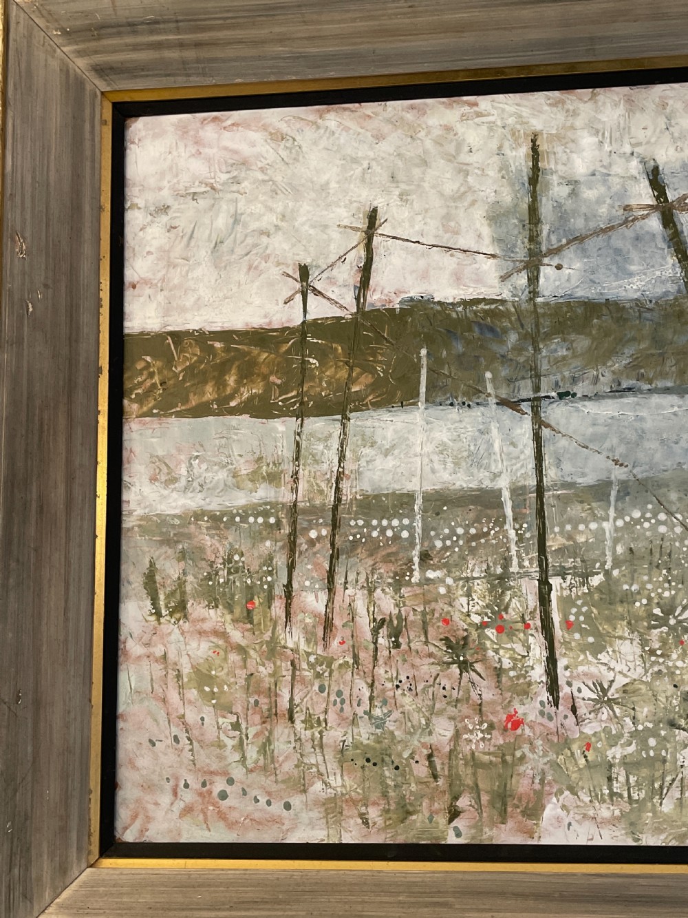 Battlefield landscape with poppies  By Talbot Hicks 1959 View III