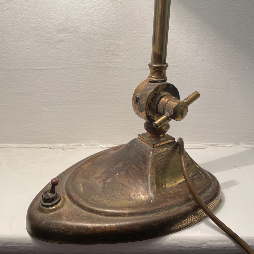 Early 20thC Brass Bankers/Desk Lamp View IV