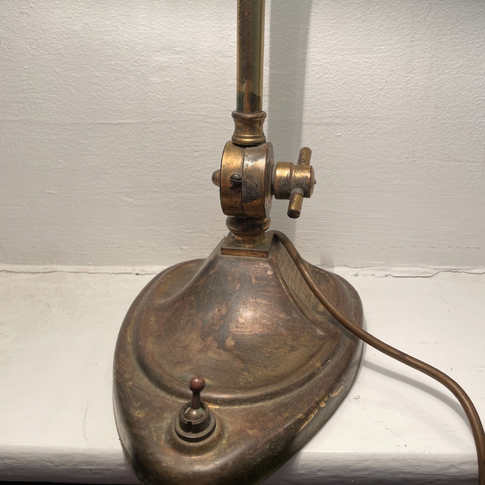 Early 20thC Brass Bankers/Desk Lamp View V