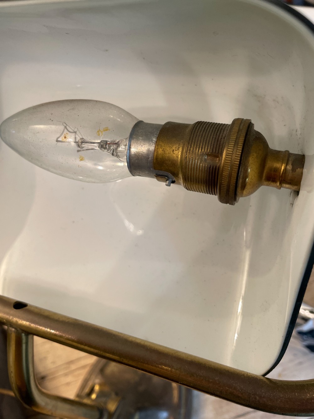 Early 20thC Brass Bankers/Desk Lamp View X