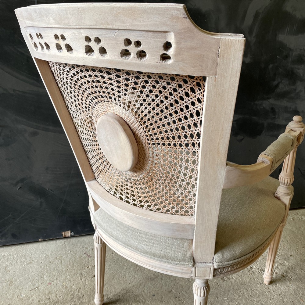 Early 20thc French colonial Fauteuil armchair (Reupholstered) View VI