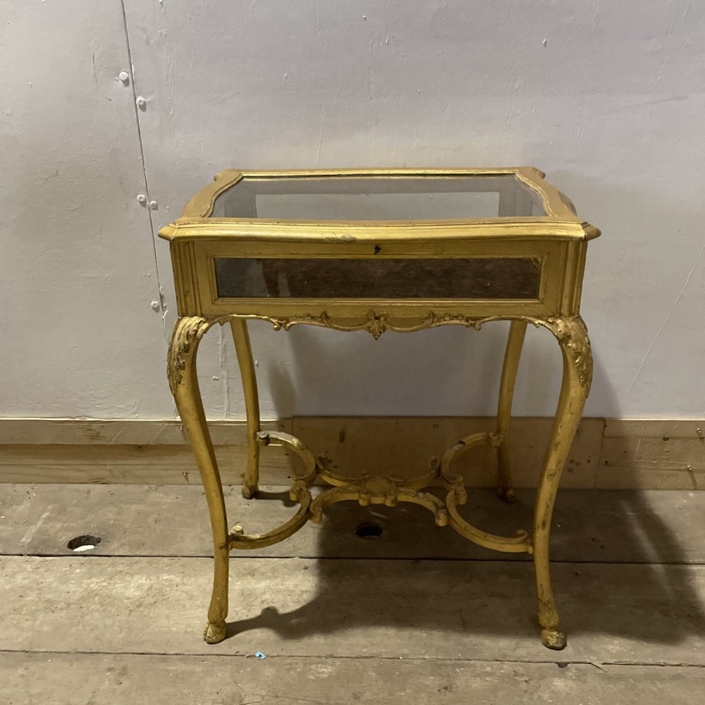 A  late 19th c  Giltwood Bijouterie Vitrine Table  View II
