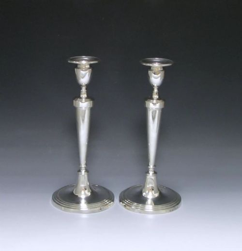 Pair of George III Antique Silver Candlesticks made in 1788