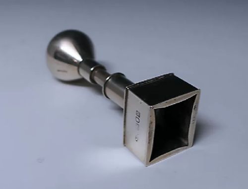 Antique Silver Edwardian Lantz Patent Stamp Dispenser and Moistener made in 1902
