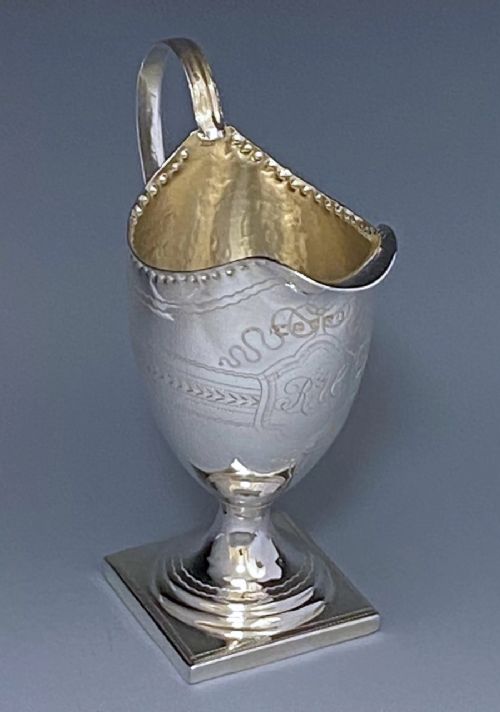 Antique Silver George III Cream Jug made in 1799
