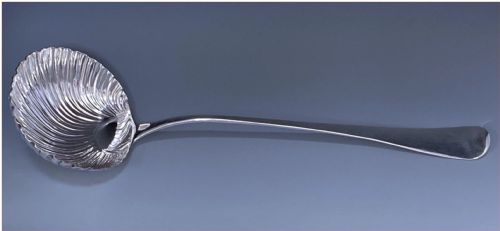 Antique Silver George III Rare Soup Ladle made in 1761