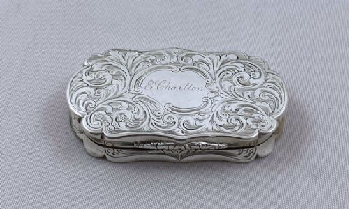 Antique Silver Victorian Vinaigrette made in 1854