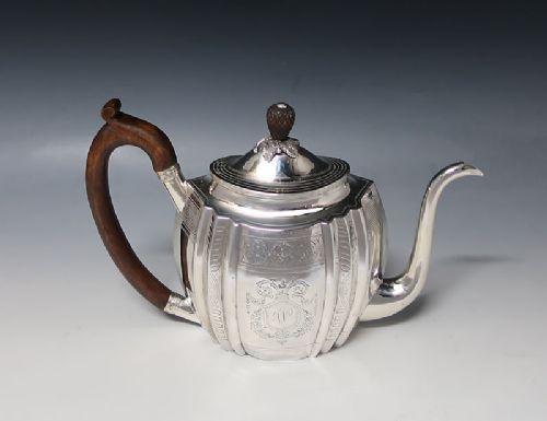 Antique Silver George III Teapot made in 1798.