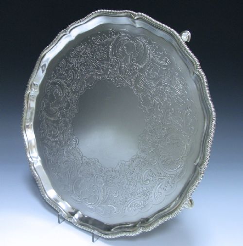 Antique Silver Victorian Salver made in 1896