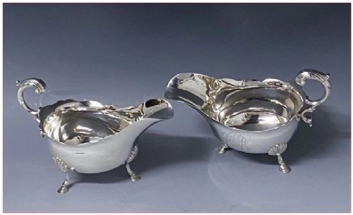 Pair of George III Silver Sauce Boats made in 1763