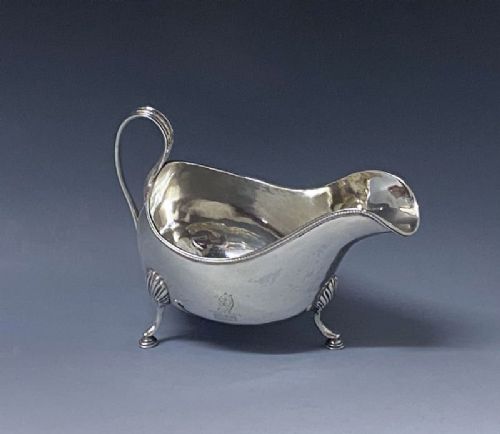 Antique Silver George III Irish Sauce Boat made in c.1770