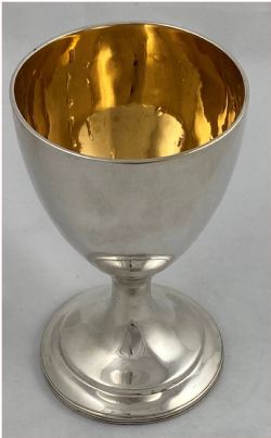 ANTIQUE SILVER GEORGE III GOBLET MADE IN 1801 IN YORK