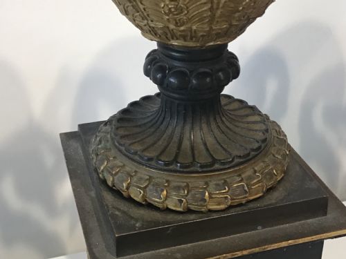 LARGE PAIR OF EMPIRE BRONZE AND ORMOLU CASSOLETTES - ADDITIONAL PHOTO 2