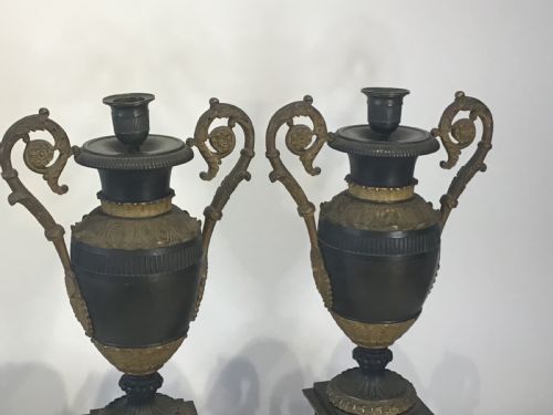 LARGE PAIR OF EMPIRE BRONZE AND ORMOLU CASSOLETTES - ADDITIONAL PHOTO 8