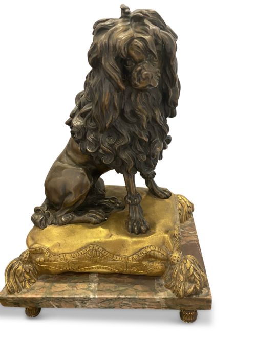 large 19th century bronze dog - CATEGORY: ANTIQUE METAL - DATED 1870