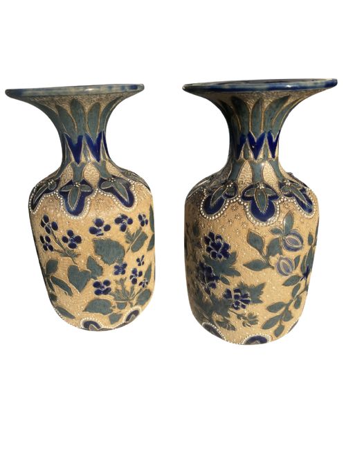 PAIR DOULTON LAMBERTH VASES - ADDITIONAL PHOTO 4