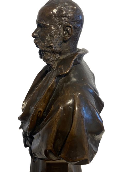 PAIR OF BRONZE BUSTS EMPEROR FRANZ JOSEPH - ADDITIONAL PHOTO 9
