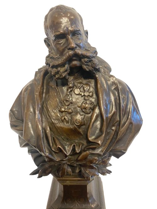 PAIR OF BRONZE BUSTS EMPEROR FRANZ JOSEPH - ADDITIONAL PHOTO 11