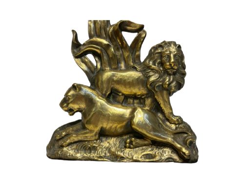 BRASS AND IRON DOORSTOP - ADDITIONAL PHOTO 2