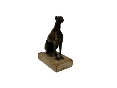FINE 19TH CENTURY BRONZE GREYHOUND - ADDITIONAL PHOTO 1