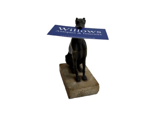 FINE 19TH CENTURY BRONZE GREYHOUND - ADDITIONAL PHOTO 2