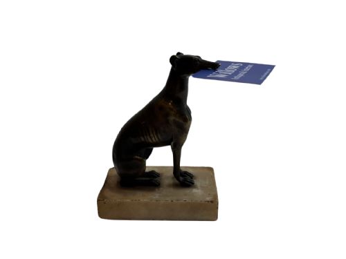 FINE 19TH CENTURY BRONZE GREYHOUND - ADDITIONAL PHOTO 3