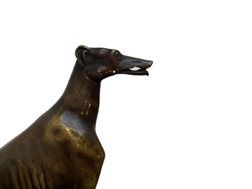 FINE 19TH CENTURY BRONZE GREYHOUND - ADDITIONAL PHOTO 4
