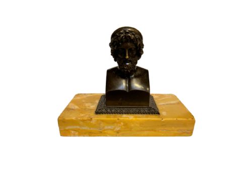 grand tour bronze bust of zeus - CATEGORY: ANTIQUE METAL - DATED 19TH CENTURY