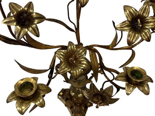 2 FLOWER CANDELABRA - ADDITIONAL PHOTO 1