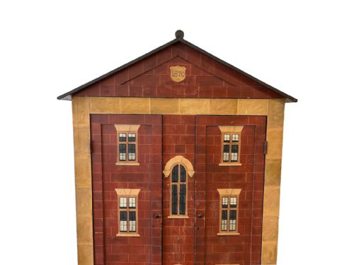 19TH CENTURY FOLK ART TOWNHOUSE CUPBOARD - ADDITIONAL PHOTO 2