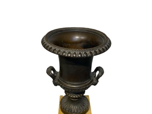 BRONZE AND SIENNA MARBLE URNS - ADDITIONAL PHOTO 4