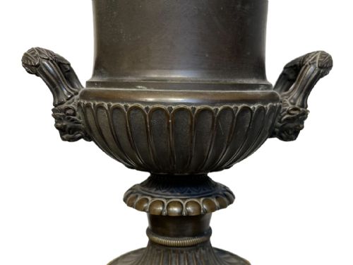 BRONZE AND SIENNA MARBLE URNS - ADDITIONAL PHOTO 5