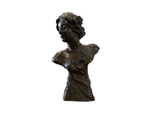 art nouveau bronze bust of lady - CATEGORY: ANTIQUE METAL - DATED 19TH CENTURY