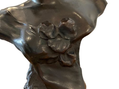 ART NOUVEAU BRONZE BUST OF LADY - ADDITIONAL PHOTO 3
