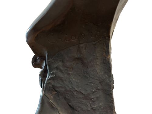 ART NOUVEAU BRONZE BUST OF LADY - ADDITIONAL PHOTO 4