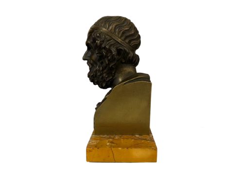 BRONZE LIBRARY BUST OF HOMER - ADDITIONAL PHOTO 3