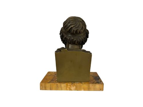 BRONZE LIBRARY BUST OF HOMER - ADDITIONAL PHOTO 4