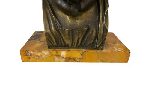 BRONZE LIBRARY BUST OF HOMER - ADDITIONAL PHOTO 5
