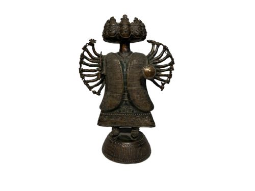 cast bronze image of ravana - CATEGORY: ANTIQUE METAL - DATED 1920