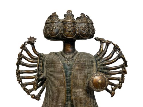 CAST BRONZE IMAGE OF RAVANA - ADDITIONAL PHOTO 2