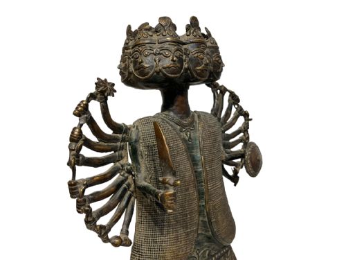 CAST BRONZE IMAGE OF RAVANA - ADDITIONAL PHOTO 3