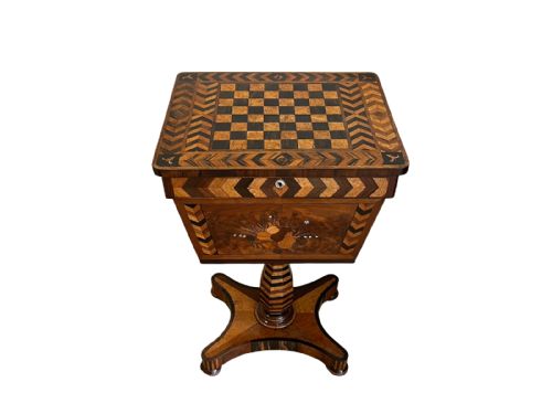 specimen wood chess board - CATEGORY: ANTIQUE TABLES - DATED 19TH CENTURY