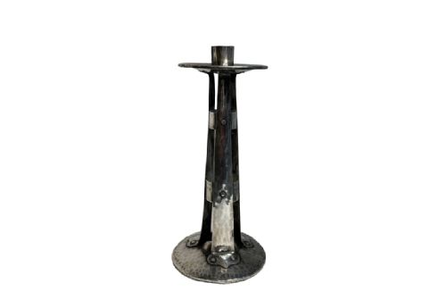 ARTS AND CRAFTS CANDLESTICKS SILVER PLATED ON COPPER - ADDITIONAL PHOTO 2