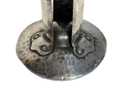 ARTS AND CRAFTS CANDLESTICKS SILVER PLATED ON COPPER - ADDITIONAL PHOTO 6