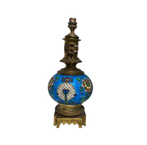 PAIR OF FRENCH LONGWY LAMPS - ADDITIONAL PHOTO 1