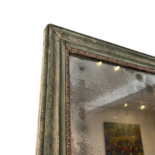 19TH CENTURY FRENCH GREEN PAINTED MIRROR - ADDITIONAL PHOTO 2