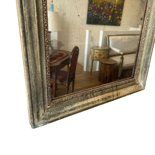 19TH CENTURY FRENCH GREEN PAINTED MIRROR - ADDITIONAL PHOTO 3